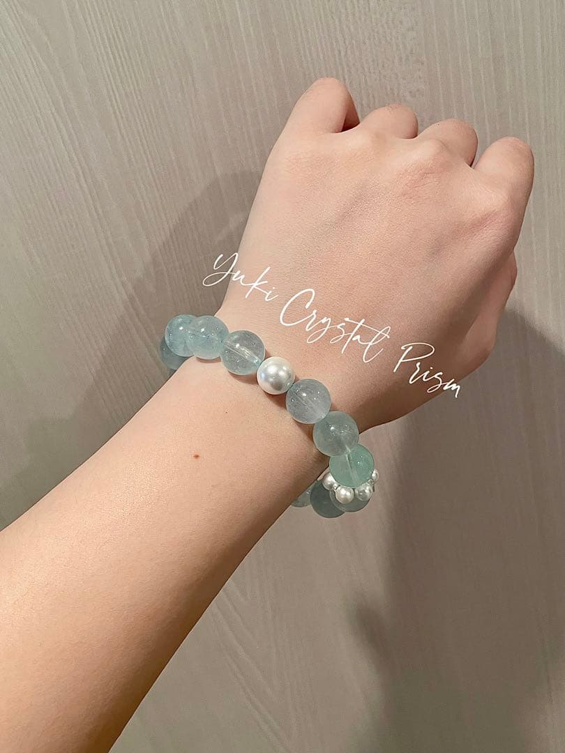 アクアマリン 天然石ブレスレットYuki Crystal Prism