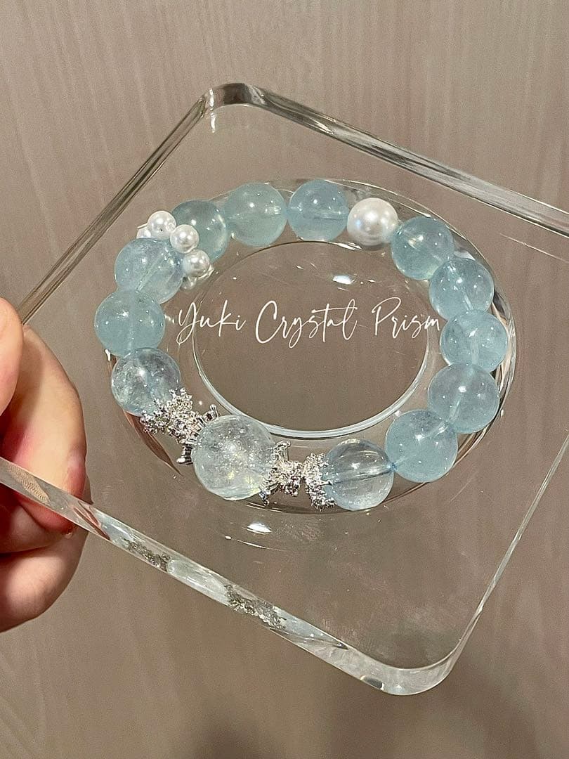 アクアマリン 天然石ブレスレットYuki Crystal Prism