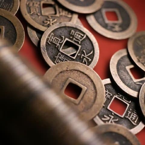 M0E 古銭 寛永通寳 約300枚 文銭 寛永通宝 まとめ売り 縄差し
