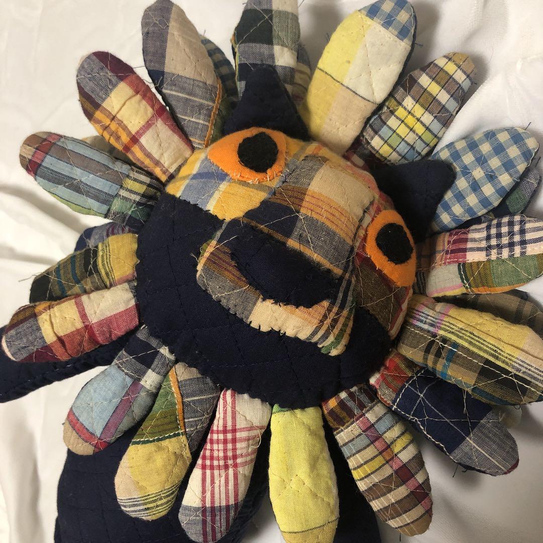 ハンドメイド 手作り ライオン 人形 ネイビー