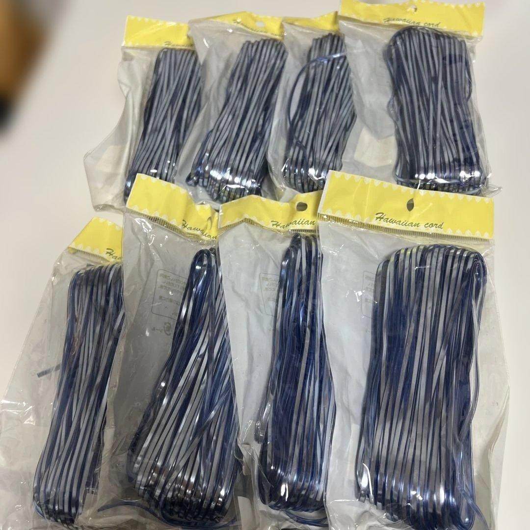 【新品】ハワイアンコード メタリックブルー 3mm×30m 8袋セット