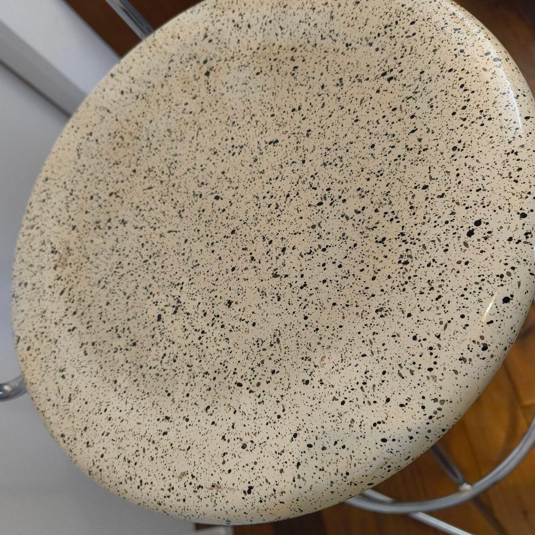 ミッドセンチュリー　カウンターチェア　ハイスツール　白　マーブル