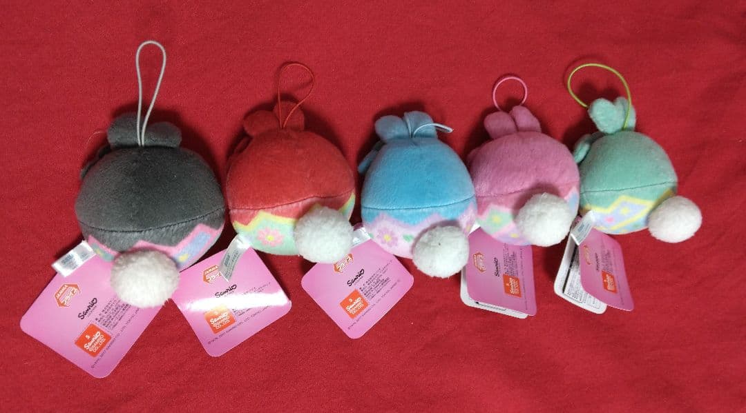 値下げ　新品　ぬいぐるみ　ハローキティ　　卵ウサギマスコット　まとめ売り　5点