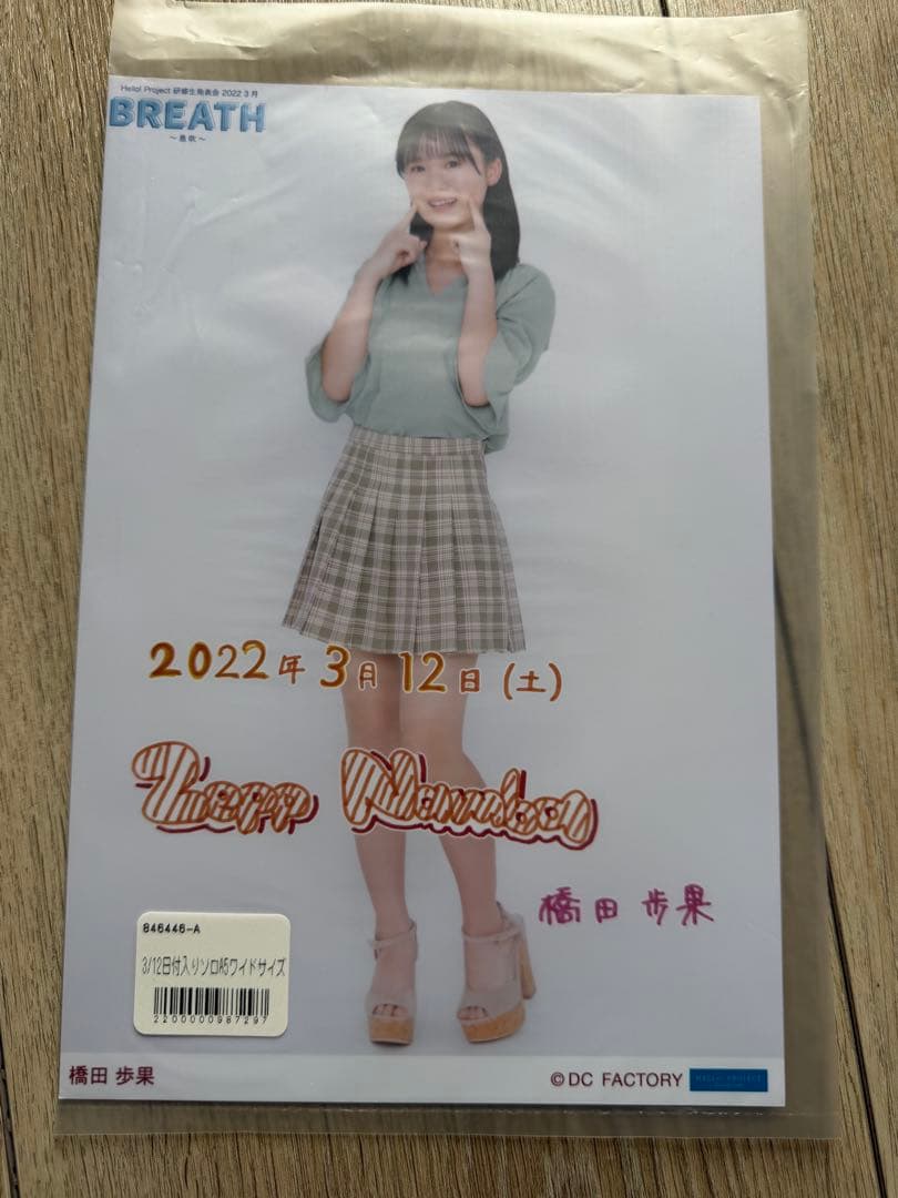 ロージークロニクル　橋田歩果日付入りA5ワイド写真 日替わり写真　12枚セット