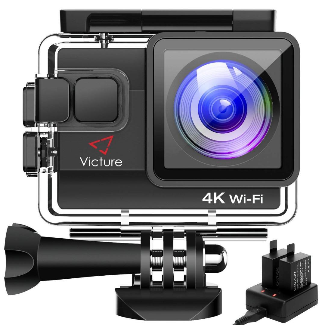 Victure 4K アクションカメラ【 WiFi搭載 2000万画素】