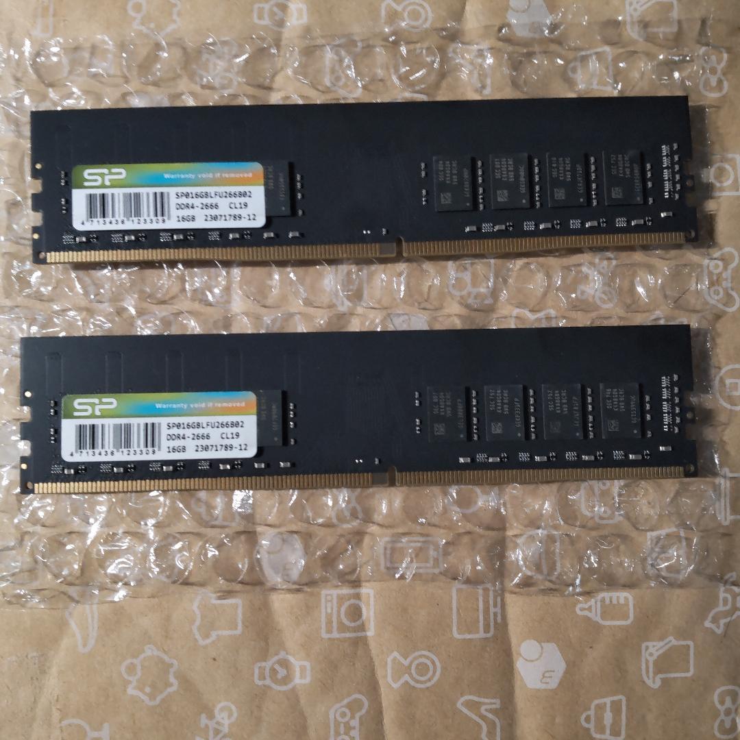 シリコンパワー デスクトップ用 DDR4メモリ 16GB×2枚=計32GB
