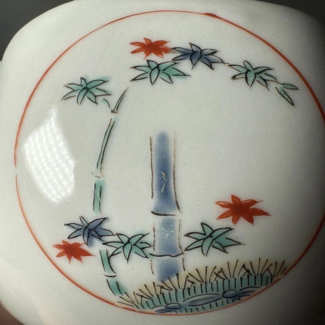 古伊万里　柿右衛門様式　向付　13客　赤絵龍図　竹に紅葉　梅　花蝶図　老松