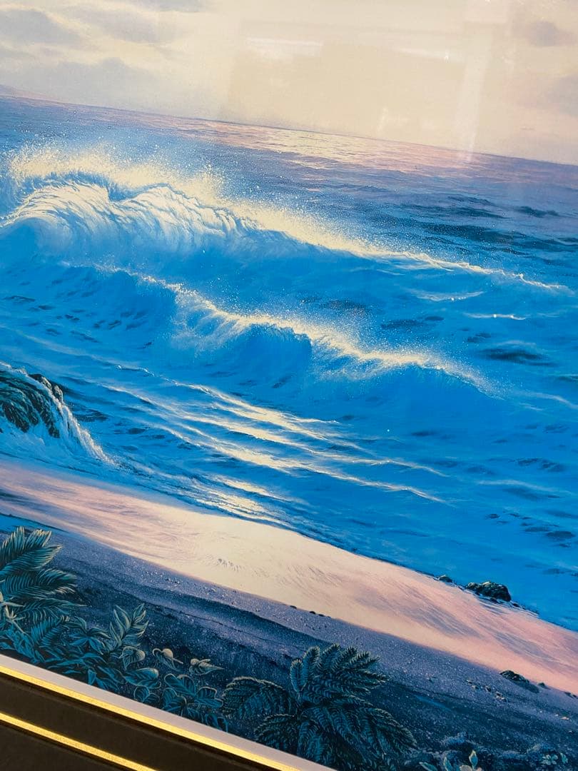 クリスチャン ラッセン本物 初期シルクスクリーン絵中サイン