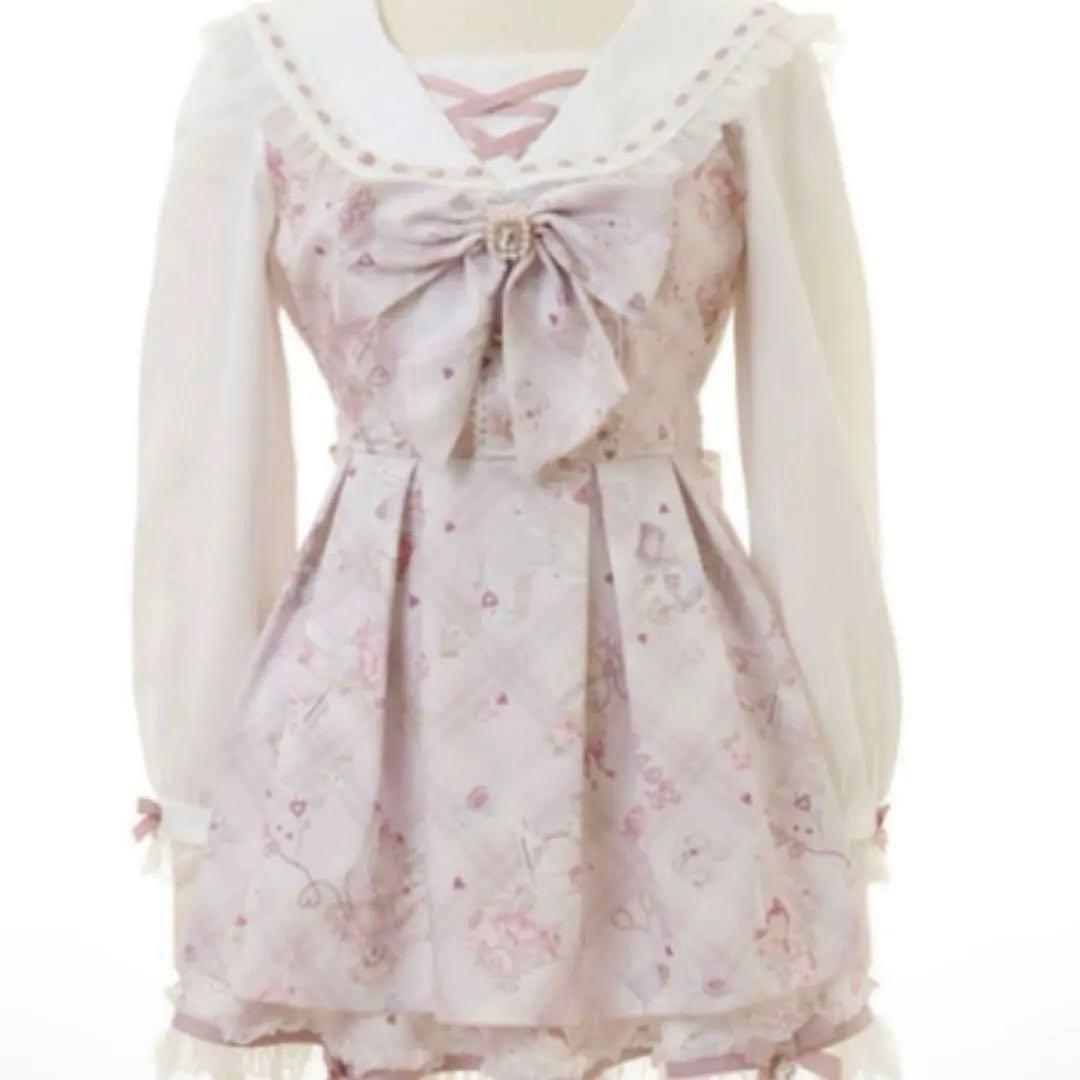 LIZLISA リズリサ Sewing Bear柄セットアップ ピンク