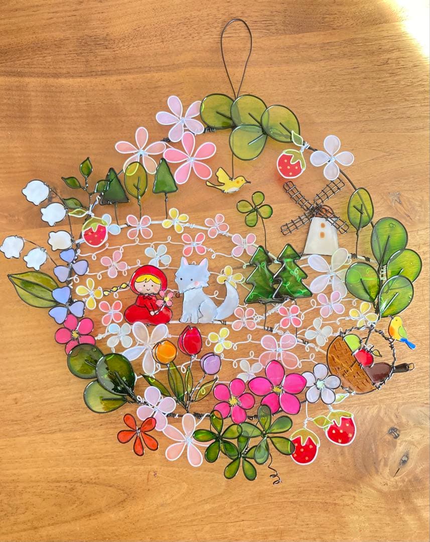 イ*ヴ様 お花畑でオオカミと✩.*˚ワイヤークラフト