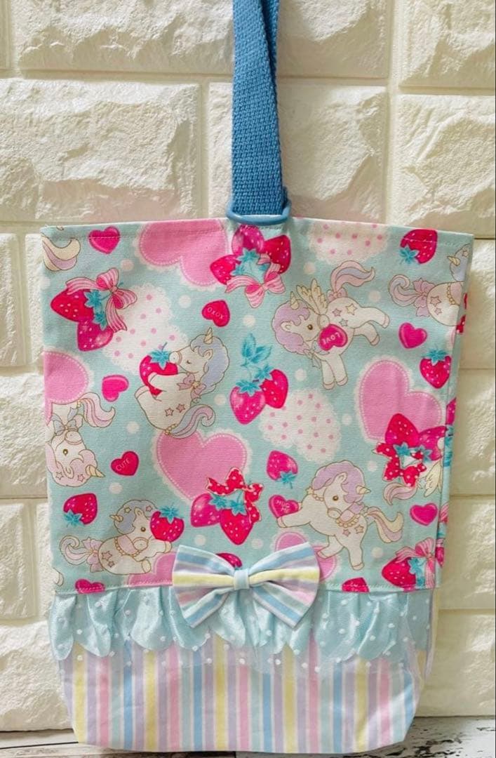 ユニコーン　ハンドメイド　レッスンバッグ　女の子　5点セット　　入学　入園