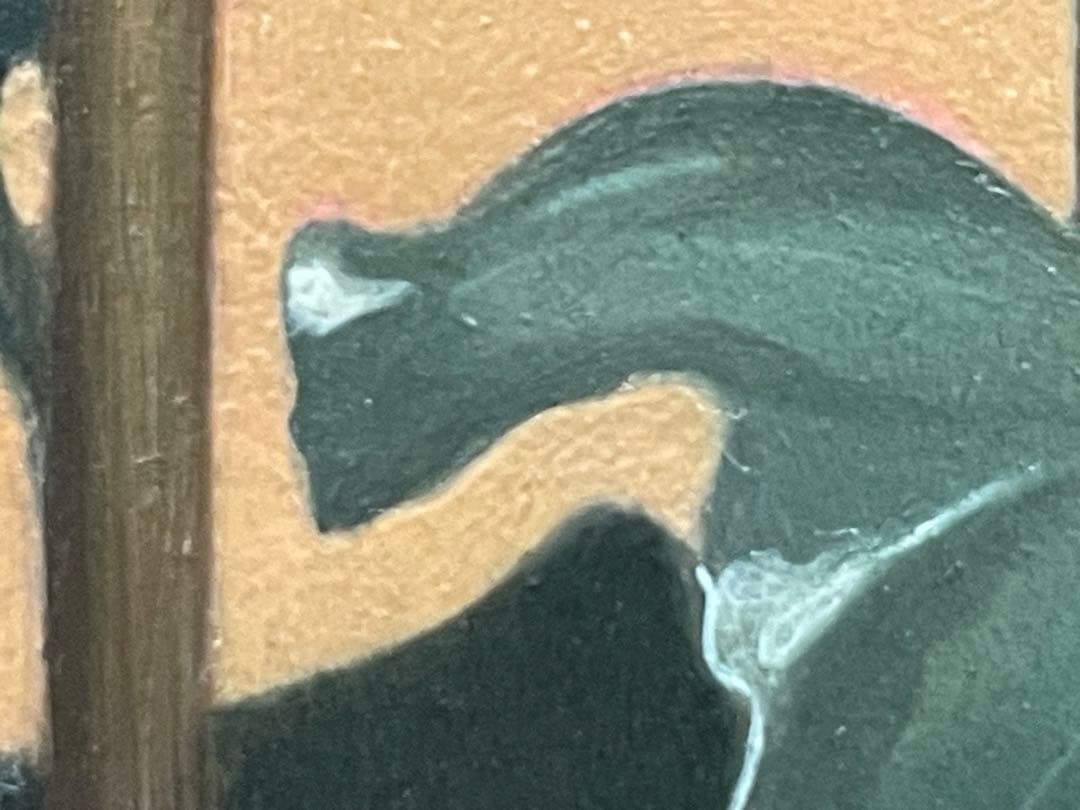 絵画　ムクゲ（ 木槿 ）　油彩画　Kouji 1994