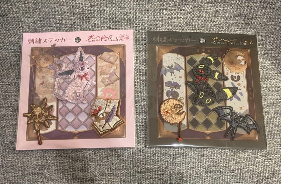 エーフィ ブラッキー 刺繍ステッカー クリアファイル　イーブイコレクション