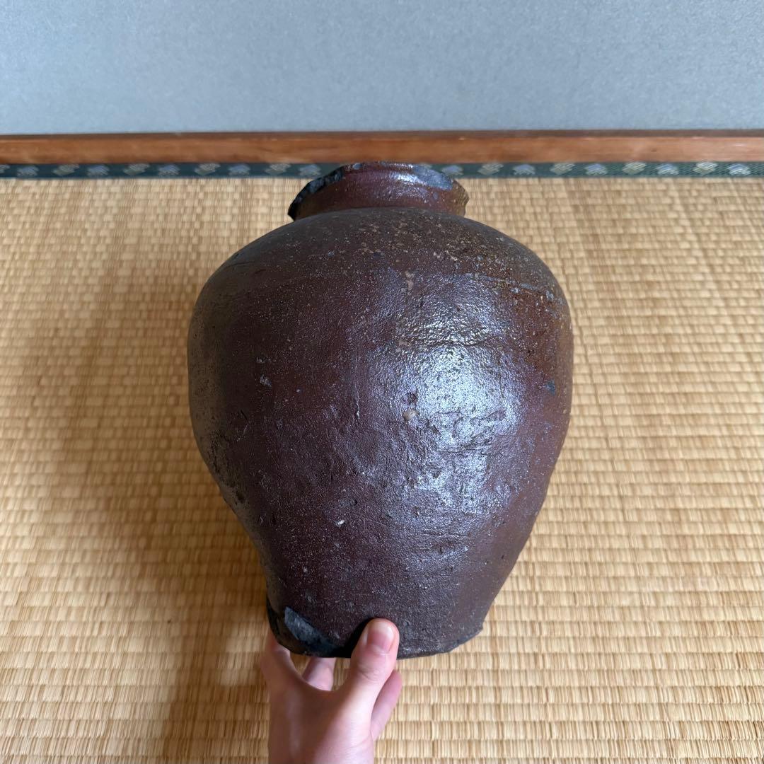 古常滑 自然釉 壺 種壺 桃山時代 古瀬戸 古備前 古信楽 古美術 骨董 古道具