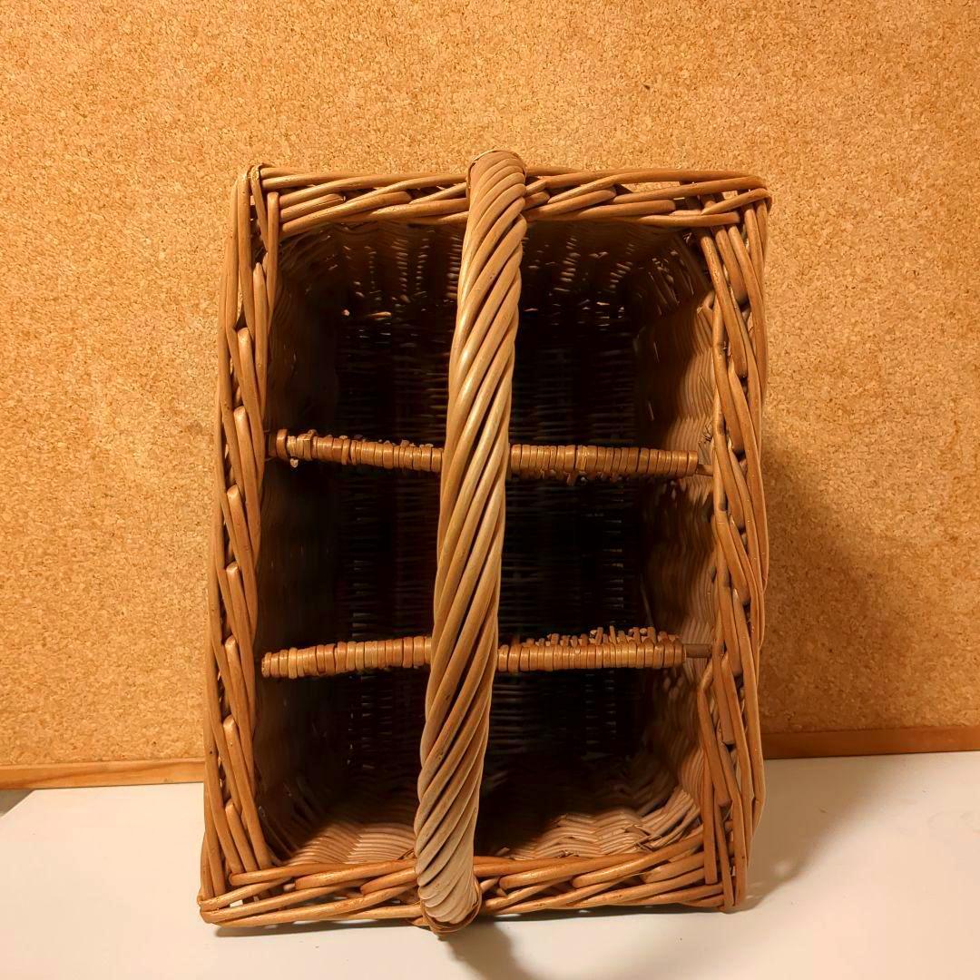 ★籐のかご★ワイン入れ★ヴィンテージ★アンティーク★ワインラック★