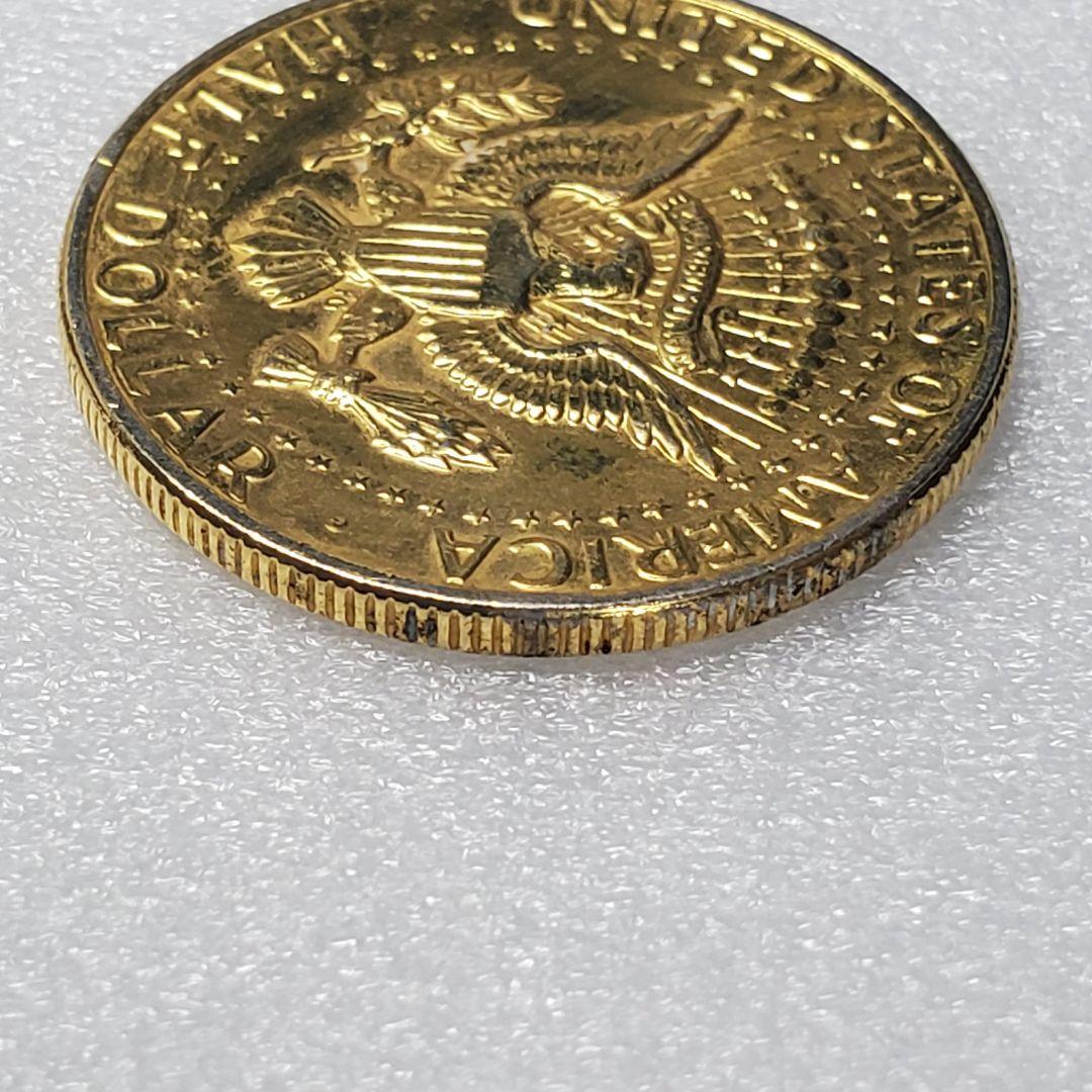 3888.　未使用　金メッキ　1972年 ジョン・F・ケネディ　ハーフドル