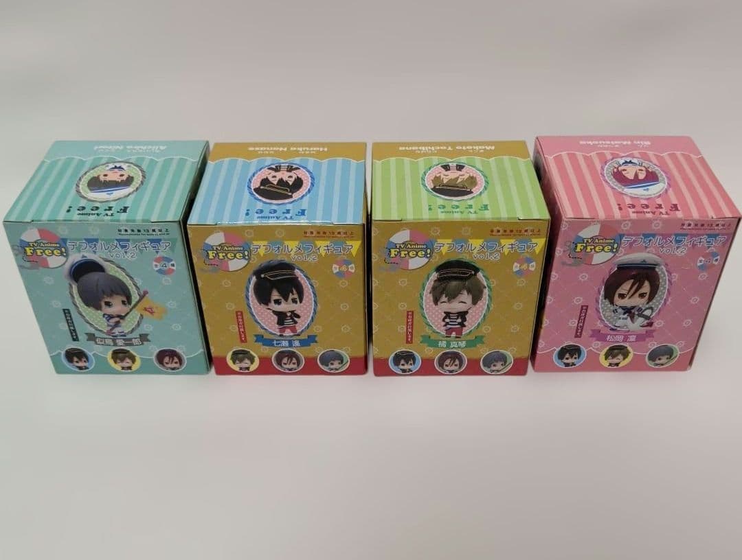 オマケ付き！アニメ free! フィギュア 2種 ディフォルメフィギュア 全4種