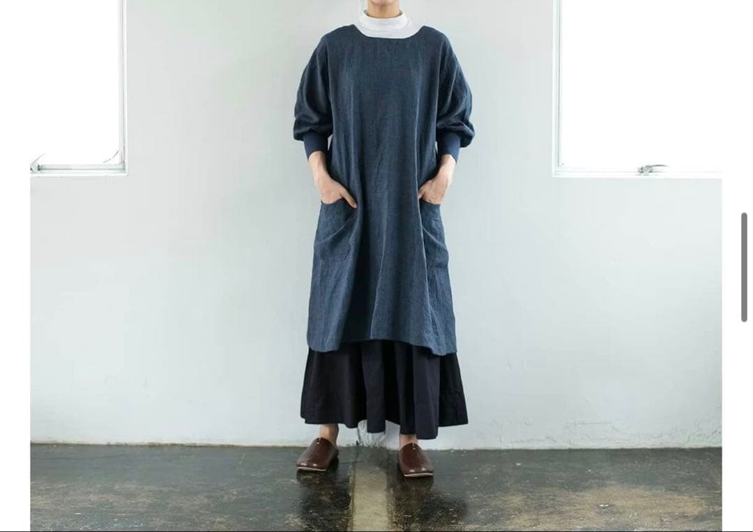 羽織にもなる2WAYリネンかっぽう着　北欧暮らしの道具店／fog linen