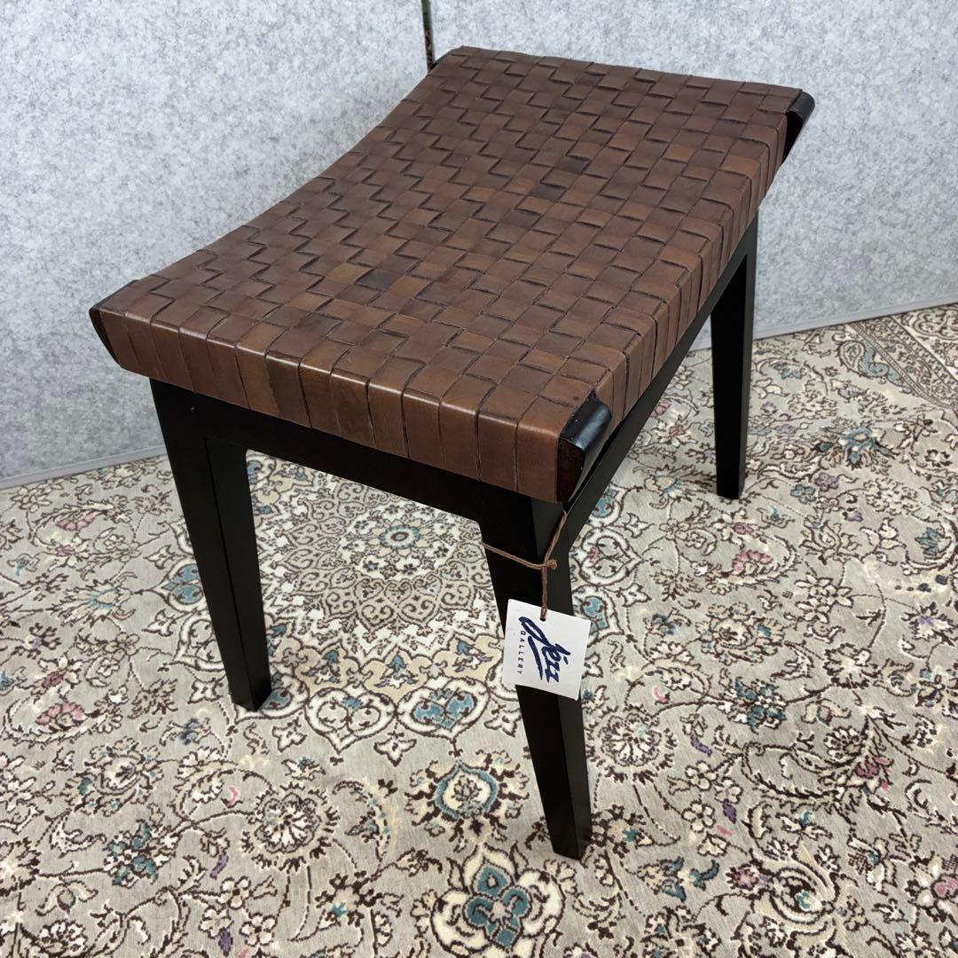 アンティーク調 椅子 スツール 革製