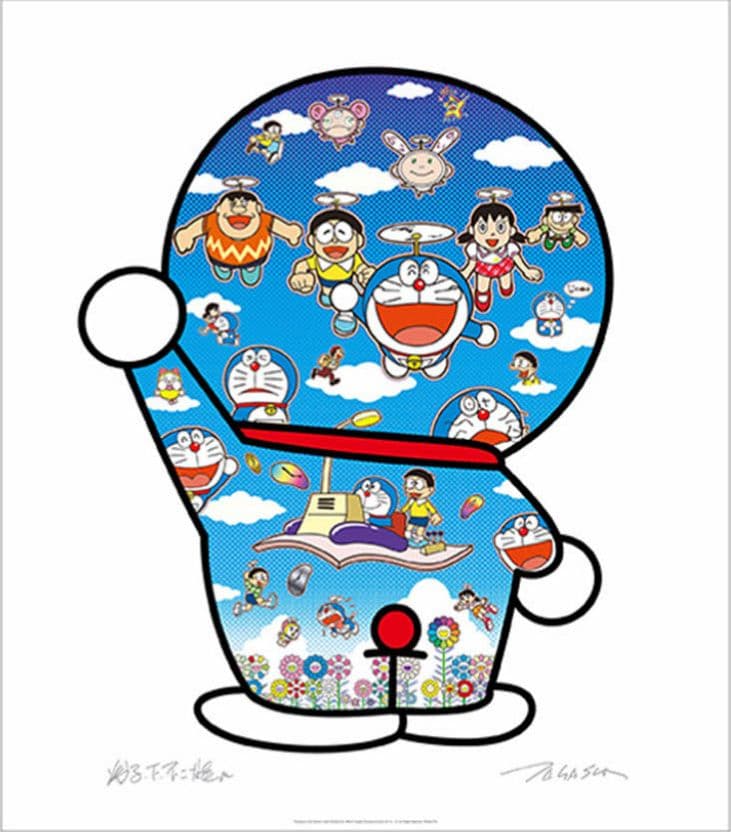 てつ様　村上隆 ドラえもん さぁ！行くぞ！ ED1000 ポスター 納品書付