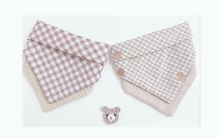 ハンドメイドスタイ　バンダナスタイ　たまごスタイ