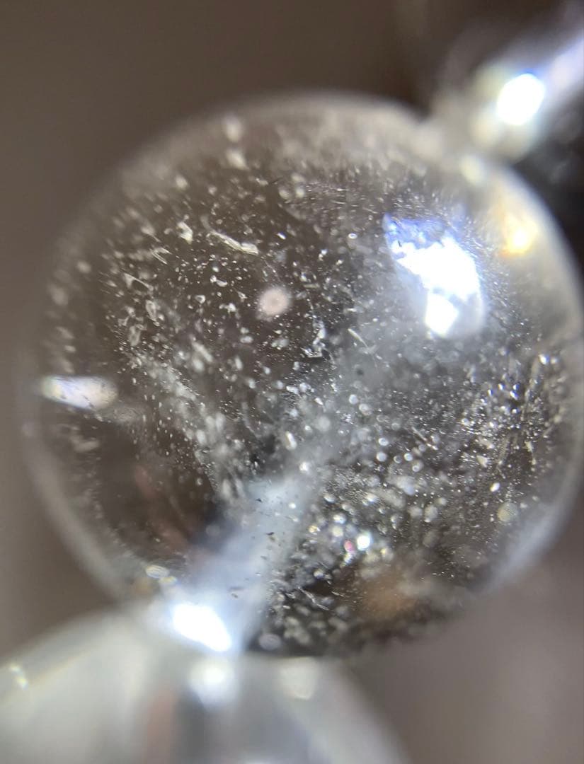 ヒマラヤマニカラン産水晶　ブレスレット　ルチル入り　レインボー