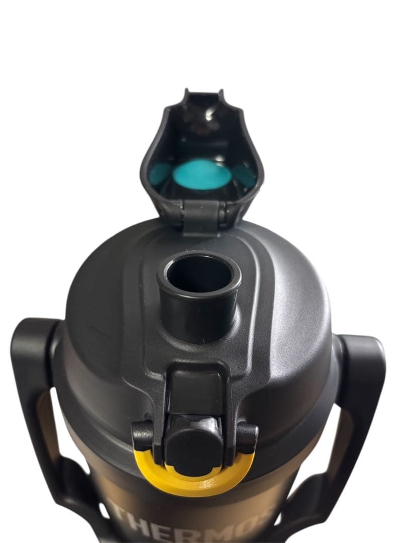 THERMOS ブラック ステンレス水筒 ハンドル付き