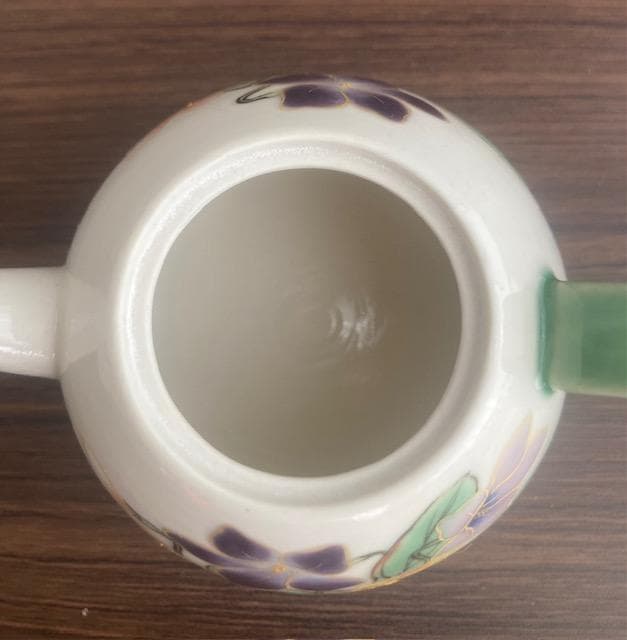 京焼　陶あん　煎茶器　急須　スミレ