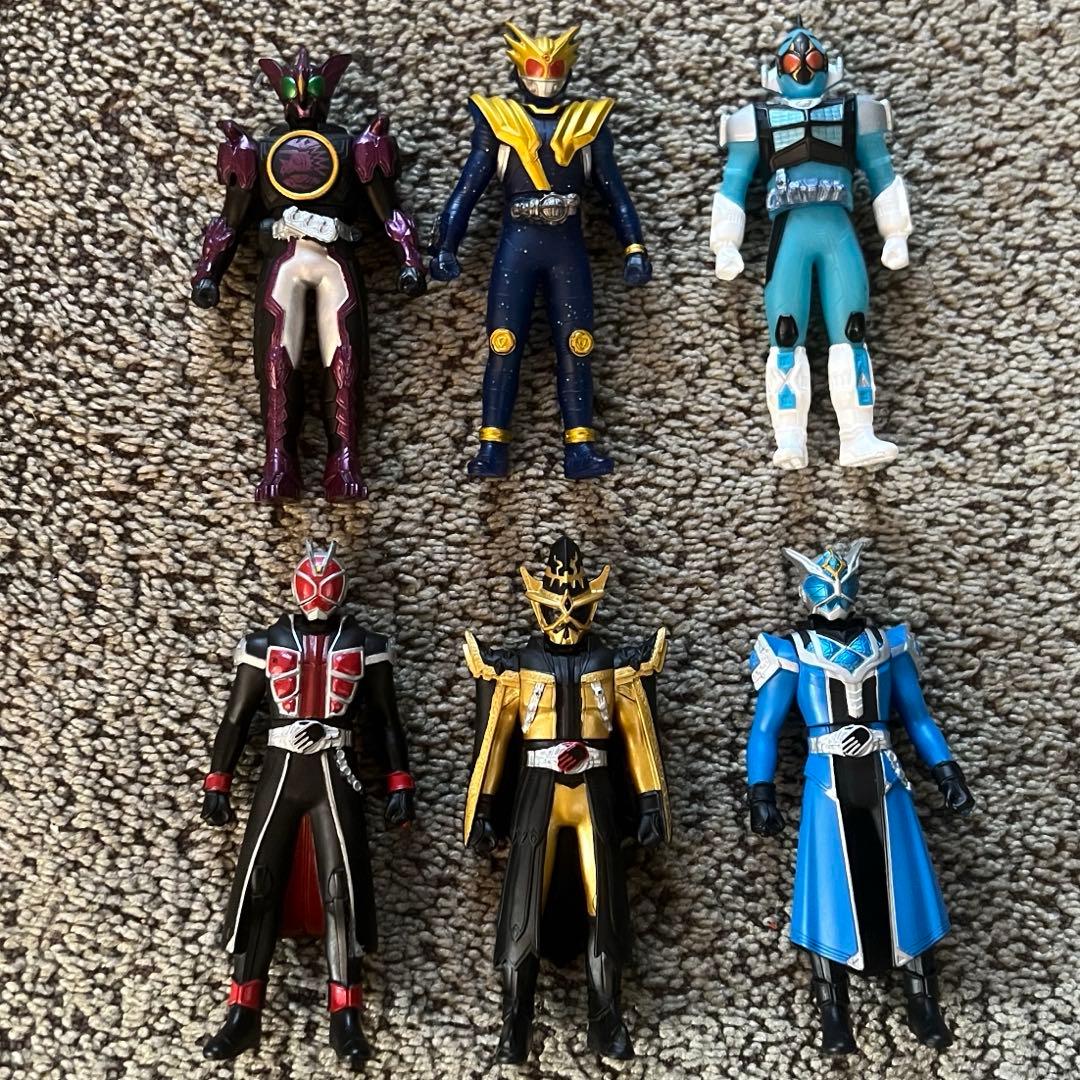 仮面ライダー　オーズ　フォーゼ　メテオ　ウィザード　ソフビ　フィギュア　6セット