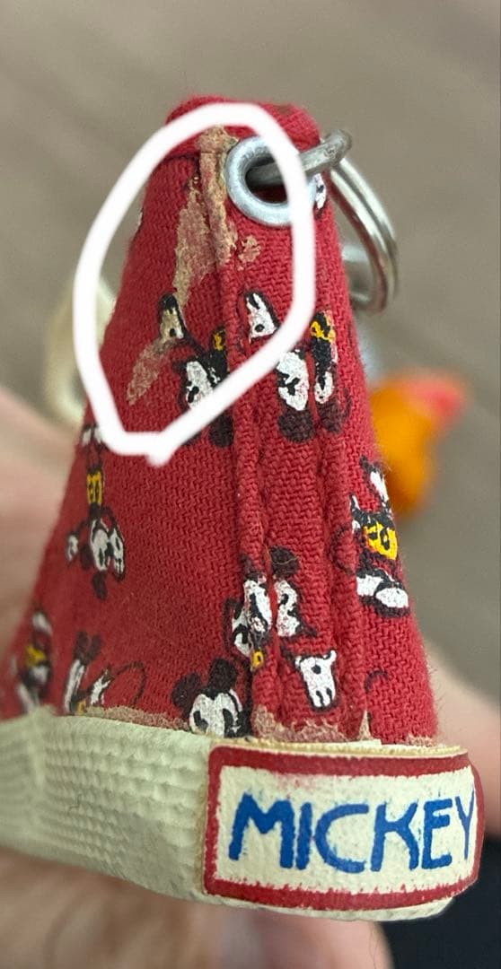 ディズニー　ミッキー　キーホルダー　靴　レトロ　ドナルド　ヴィンテージ