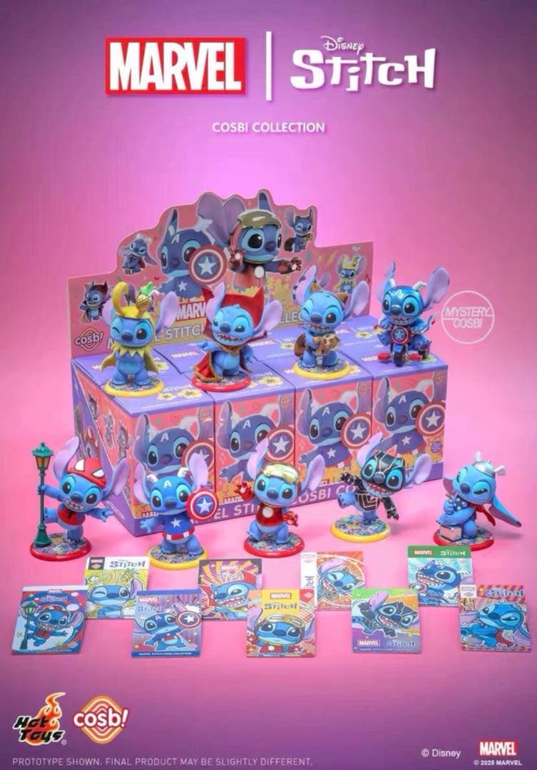 cosbiマーベル×スティッチ 8種セット アソートボックス 未開封ホットトイズ