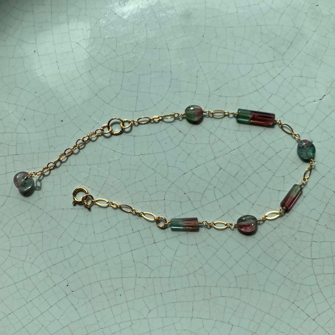 Garden. Br. 1. ブレスレット　バイカラートルマリン　希少