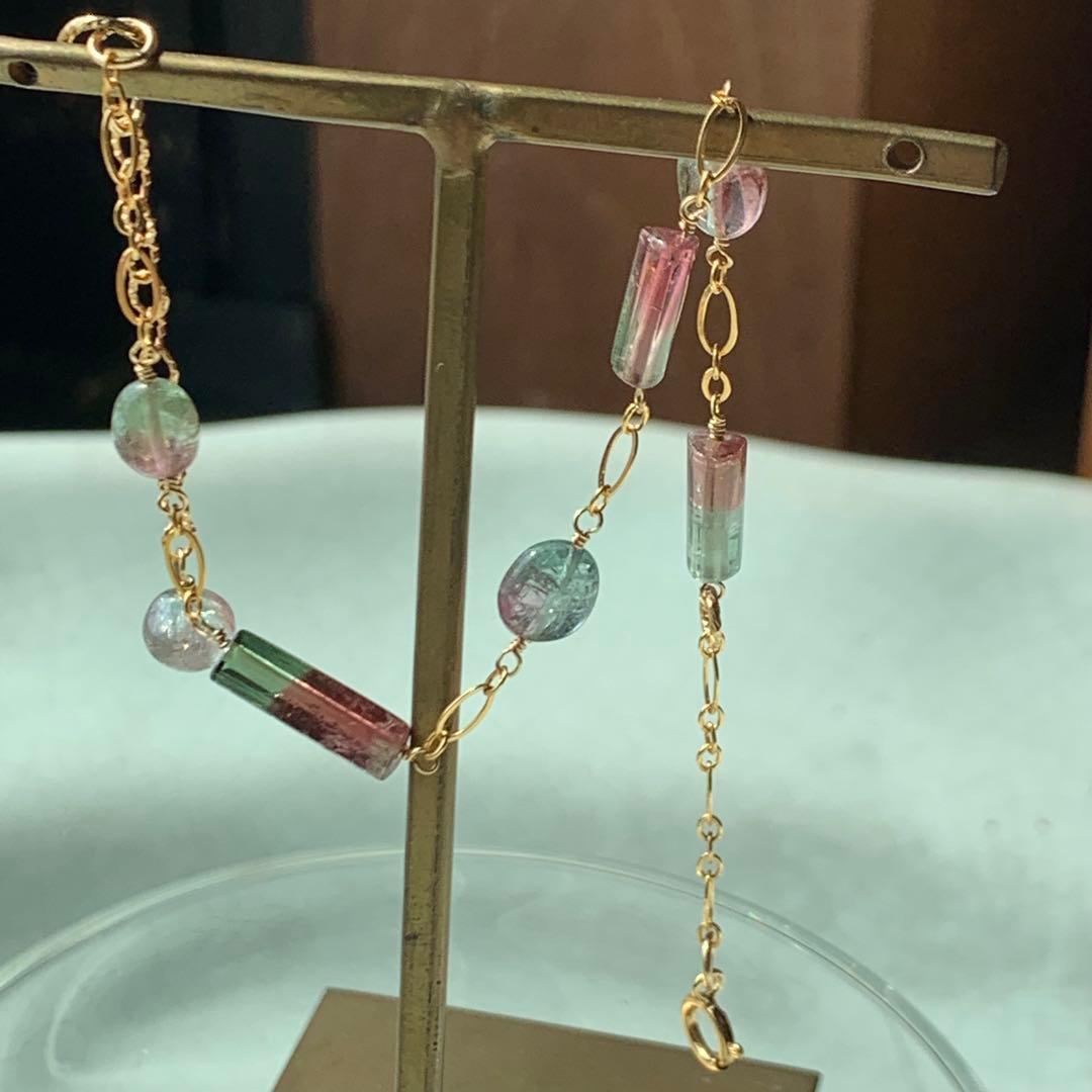 Garden. Br. 1. ブレスレット　バイカラートルマリン　希少