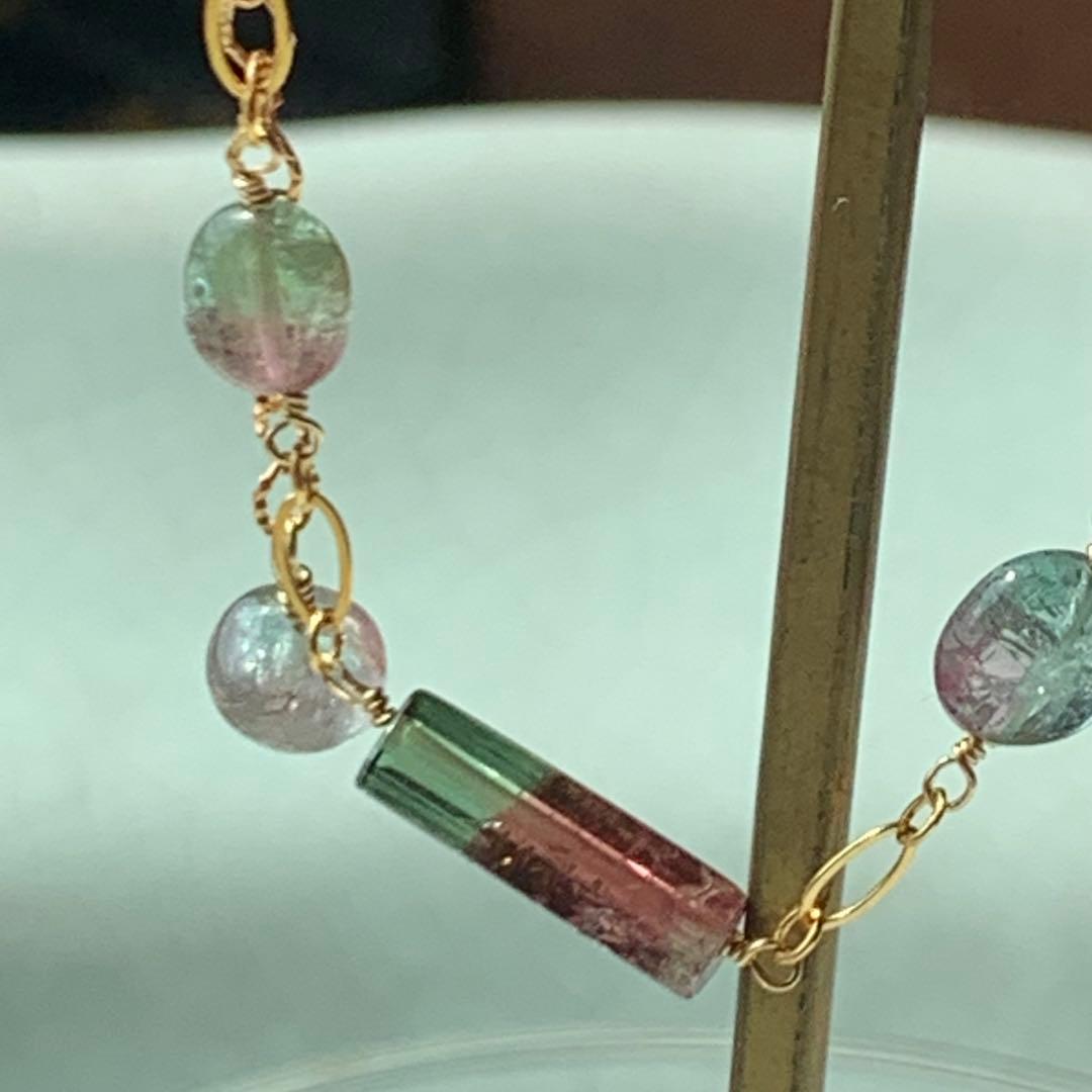 Garden. Br. 1. ブレスレット　バイカラートルマリン　希少