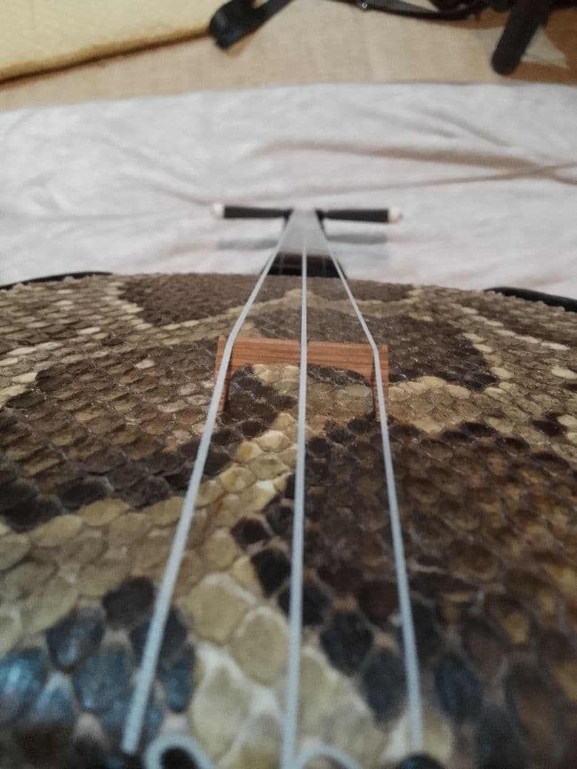 三線本体 　本革　黒檀棹