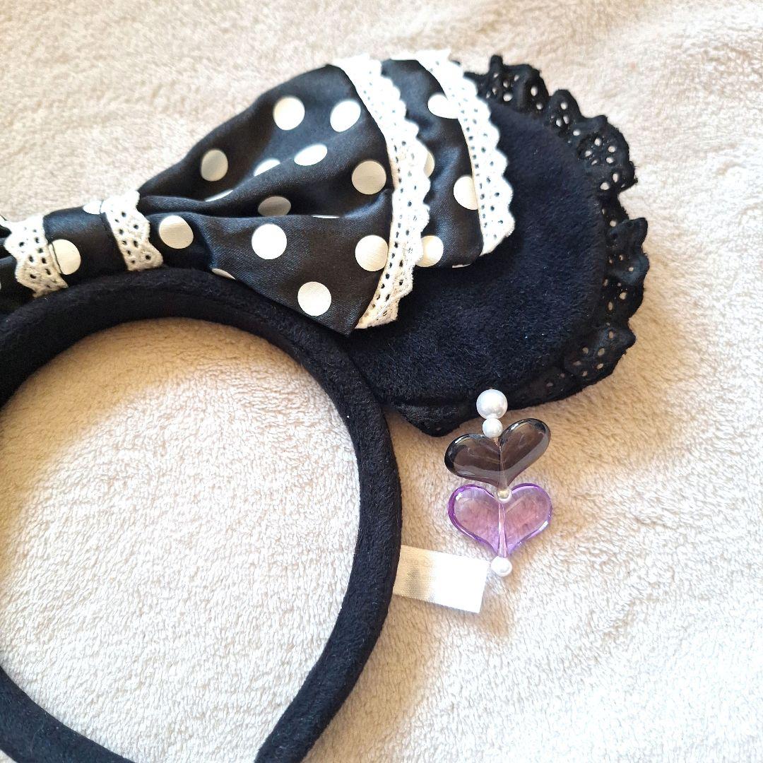 廃盤 　ディズニー カチューシャ　 ドット イヤリング　レア