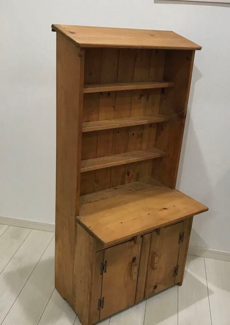 シンプル棚付き机　手作り　オーダー品　最終価格！