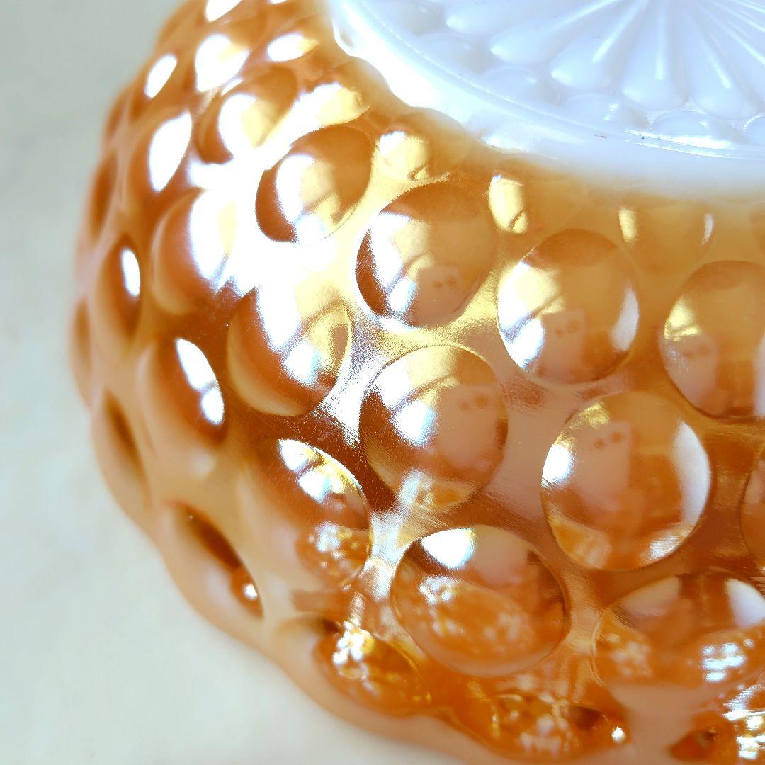 希少☆未使用☆ FireKing バブル ボウル　ピーチラスター　3点