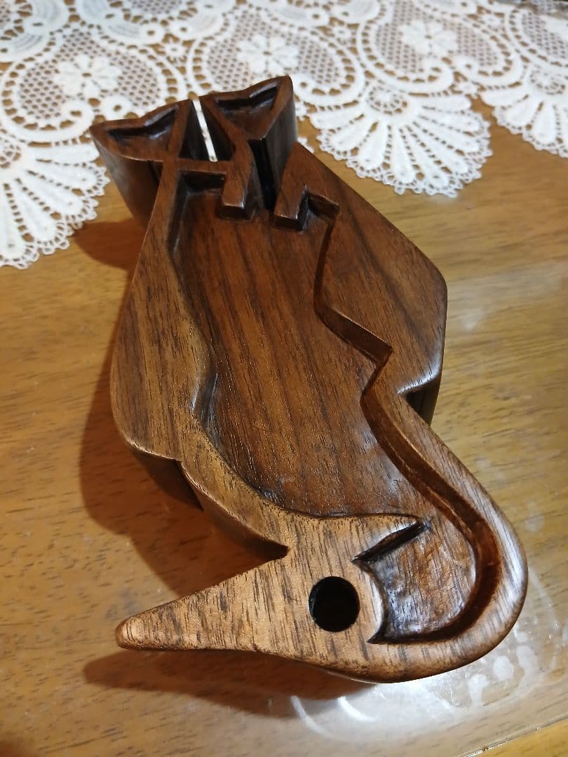 チャムスでおなじみ！「カツオドリ」ウォールナット(高級クルミ)材　削り出し！！