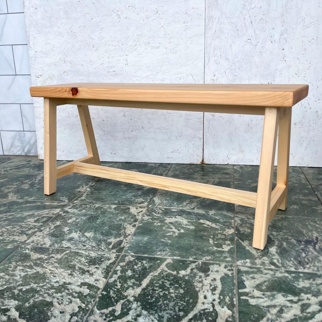 国産ひのき　ダイニングベンチ　チェアー　木製ベンチ