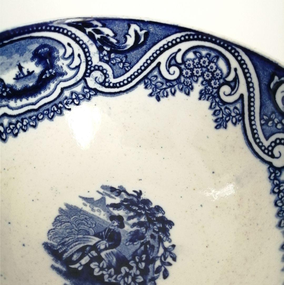 阿蘭陀焼 デルフト ペトルス・レグー窯 銅版転写 カフェオレボウル アンティーク