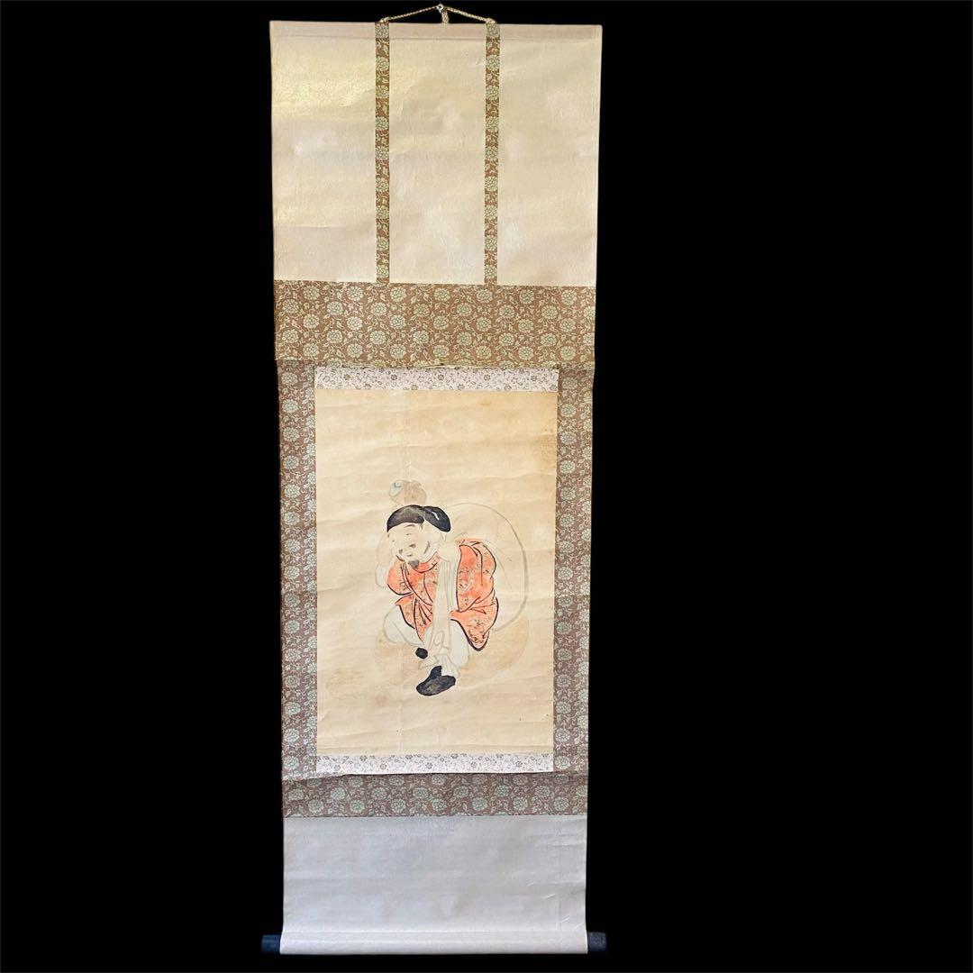 掛け軸　大黒天　無名　紙本　掛軸