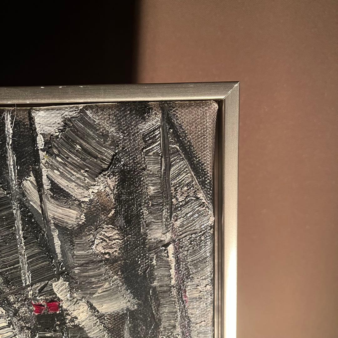 ★真作★ 旭日嘎(シゴラカ) 無題 油絵 貴重作品 フレーム付き 絵画 油彩画