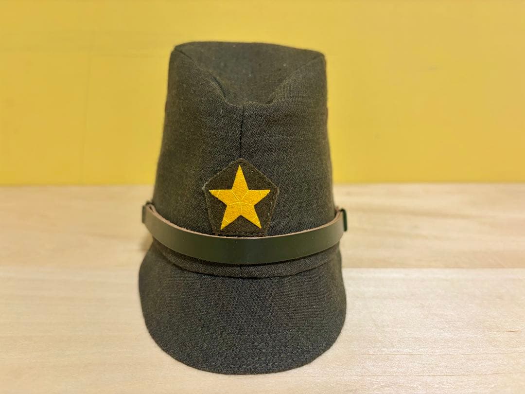 野狸製 日本陸軍 将校用略帽 初期濃緑