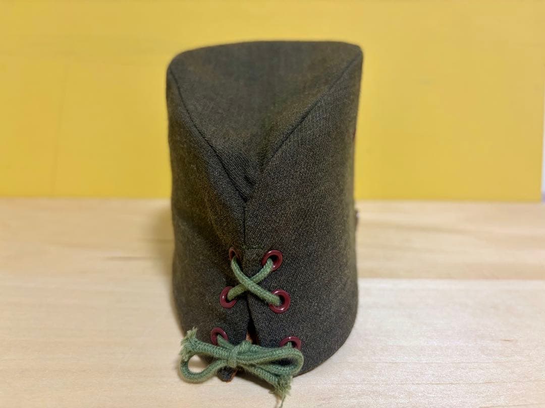 野狸製 日本陸軍 将校用略帽 初期濃緑