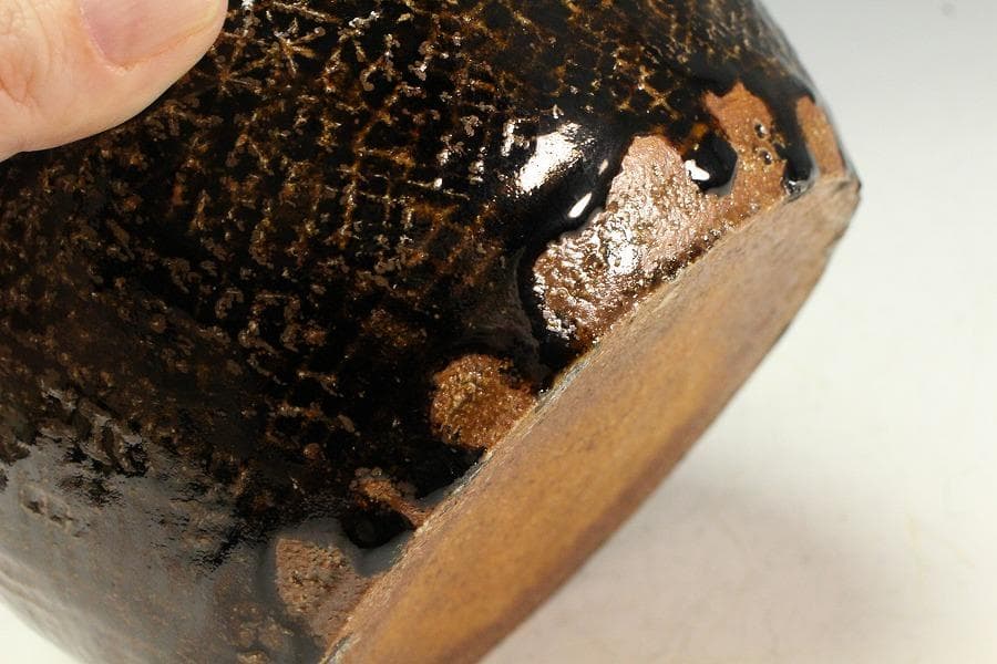 無形文化財 十三代 太郎右衛門 朝鮮唐津片口 共箱 未使用(K-ZE378)