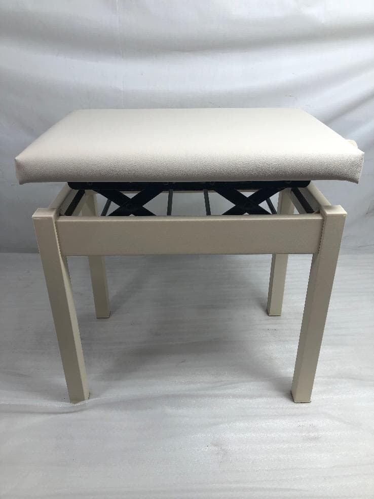 ※83256※KAWAI　ピアノ椅子（ホワイト）★送料無料