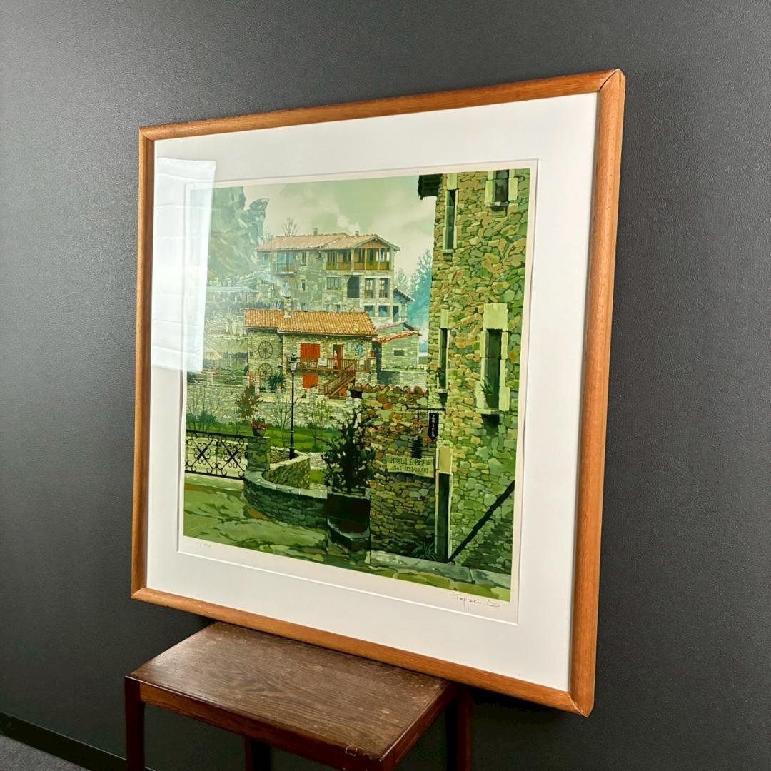 美品 笹倉鉄平「ルピ」シルクスクリーン 額縁入 人気作家 光の情景画家