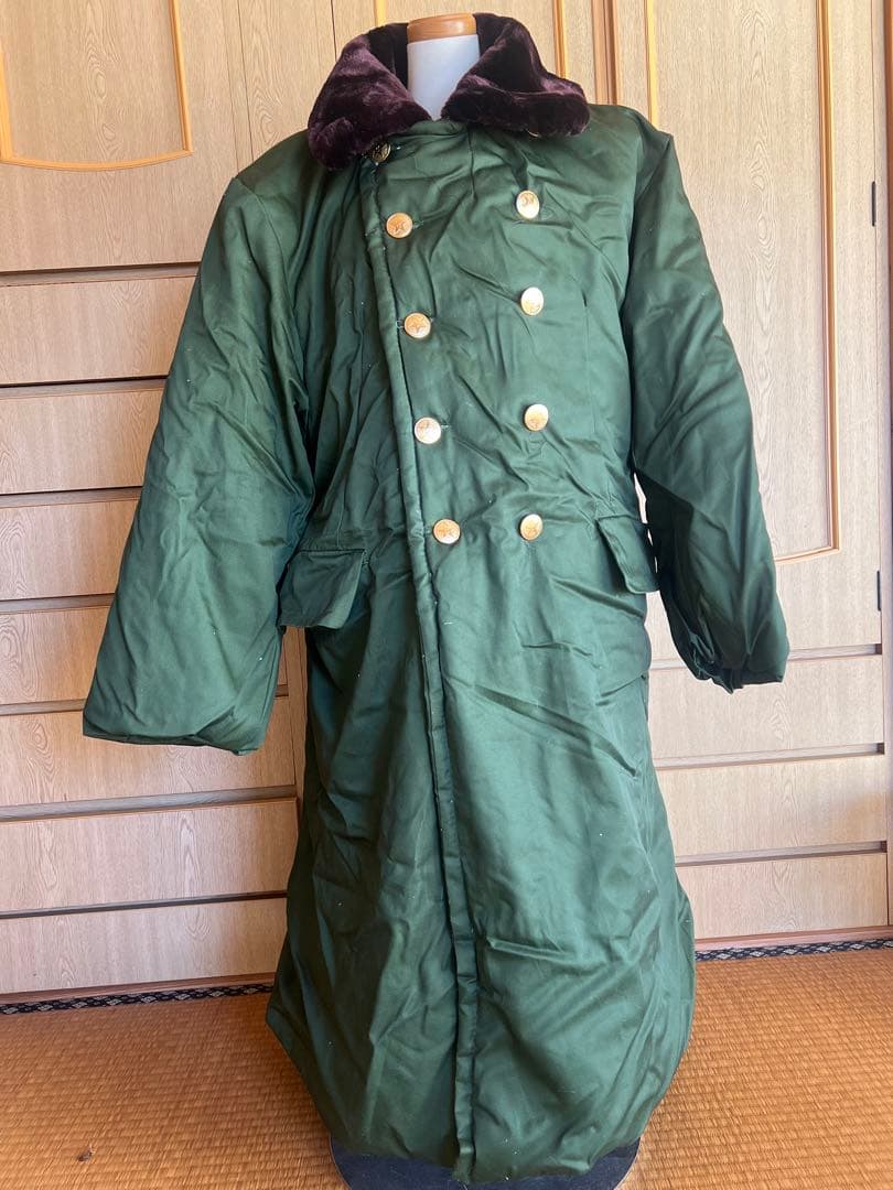 実物　中越戦争時代85式中国軍ロングコート　人民服ダブルブレスト モッズコート