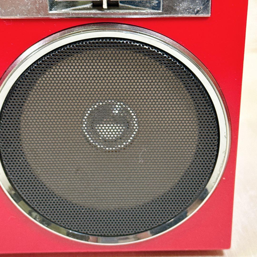 美品 National RX-F10 ラジカセ レッド 赤 通電・ラジオOK 赤